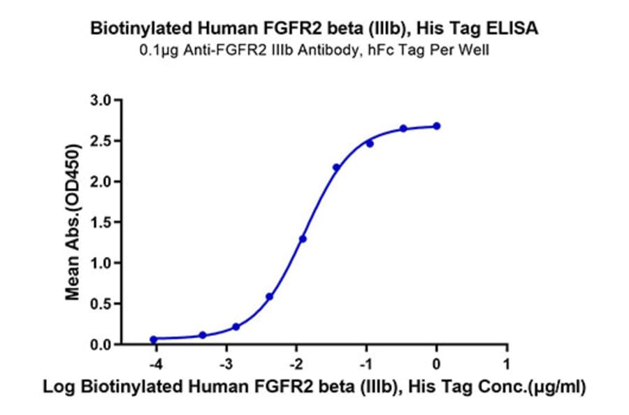 Standard Curve - Recombinant Human FGFR2 Protein (Biotin) (C-terminal His and Avi Tag) (A330639) - Antibodies.com