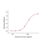 Standard Curve - Recombinant Human IL-21 Protein (C-terminal His Tag) (A330866) - Antibodies.com