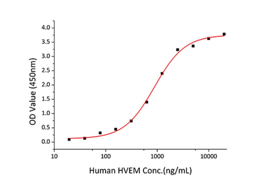 Standard Curve - Recombinant Human LIGHT Protein (N-terminal His Tag) (A331001) - Antibodies.com