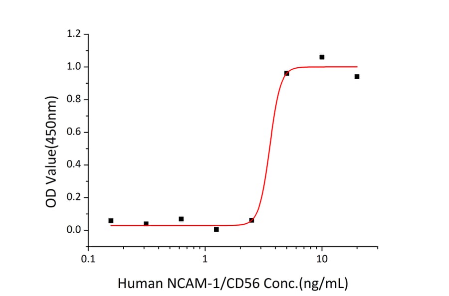 Standard Curve - Recombinant Human NCAM1 Protein (C-terminal His Tag) (A331083) - Antibodies.com