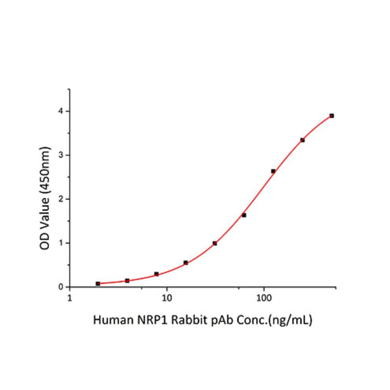 Standard Curve - Recombinant Human Neuropilin-1 Protein (C-terminal His Tag) (A331097) - Antibodies.com