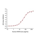 Standard Curve - Recombinant Human Podoplanin Protein (C-terminal Human Fc and His Tag) (A331180) - Antibodies.com