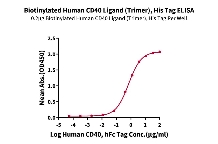 Standard Curve - Recombinant Human TRAP/CD40L Protein (Biotin) (N-terminal His and Flag Tag) (A331367) - Antibodies.com