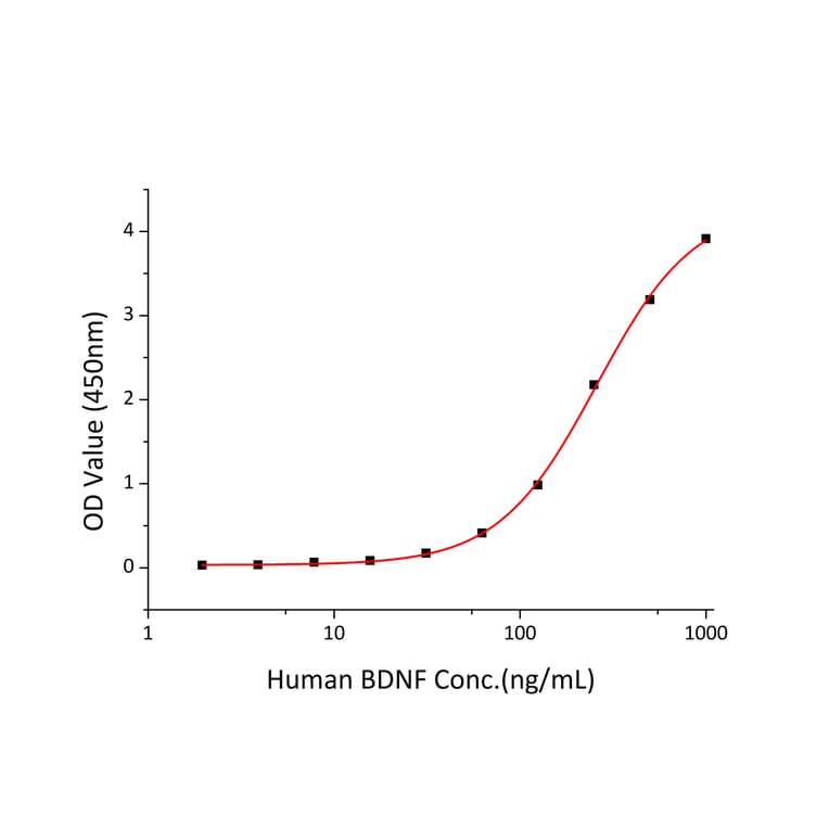 Standard Curve - Recombinant Human TrkB Protein (C-terminal His Tag) (A331378) - Antibodies.com
