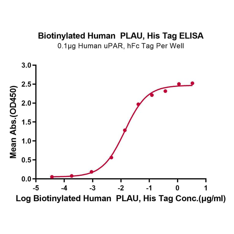 Standard Curve - Recombinant Human Urokinase Protein (Biotin) (C-terminal His and Avi Tag) (A331400) - Antibodies.com