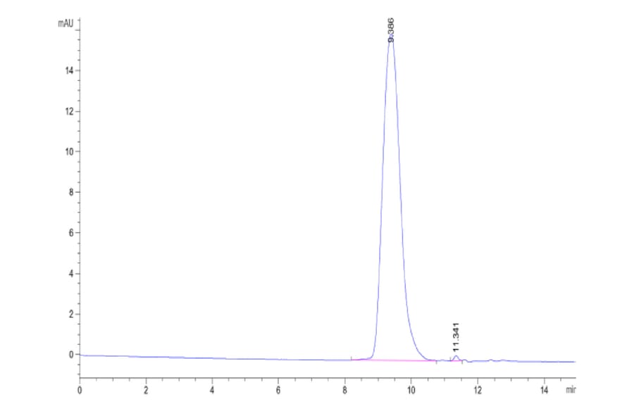 SEC-HPLC - Recombinant Human VISTA Protein (Biotin) (C-terminal His and Avi Tag) (A331424) - Antibodies.com