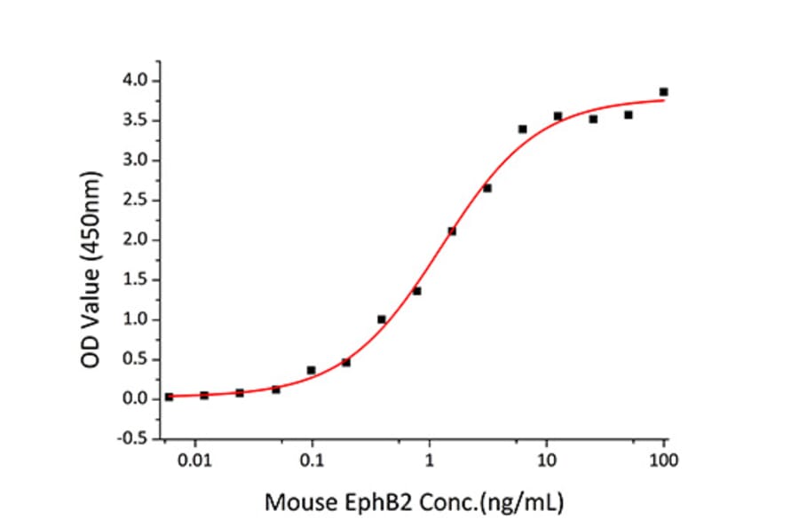 Standard Curve - Recombinant Mouse Ephrin B2 Protein (C-terminal His Tag) (A331568) - Antibodies.com