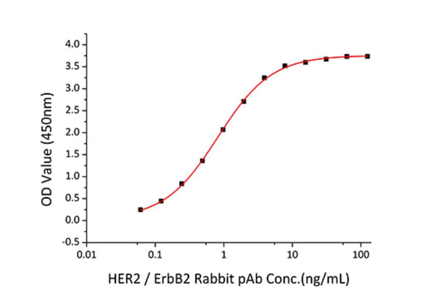 Standard Curve - Recombinant Mouse ErbB2 Protein (C-terminal His Tag) (A331571) - Antibodies.com