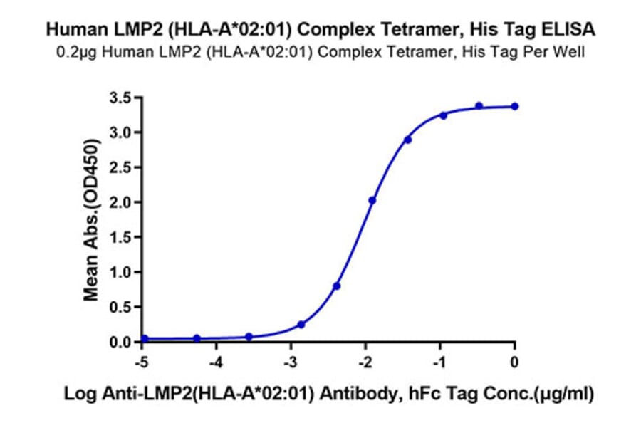 Standard Curve - Recombinant Human AFP + HLA-A*02:01 Protein (C-terminal His and Avi Tag) (A331736) - Antibodies.com