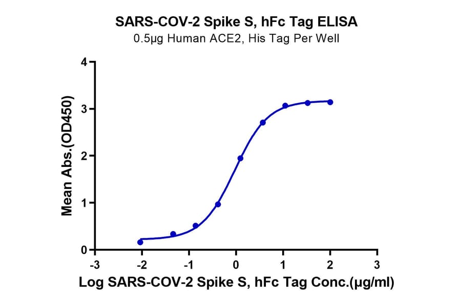 Standard Curve - Recombinant SARS-CoV-2 Spike RBD Protein (C-terminal Human Fc Tag) (A331848) - Antibodies.com