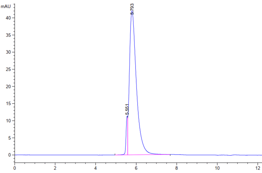 SEC-HPLC - Recombinant SARS-CoV-2 Spike RBD Protein (C-terminal Human Fc Tag) (A331848) - Antibodies.com