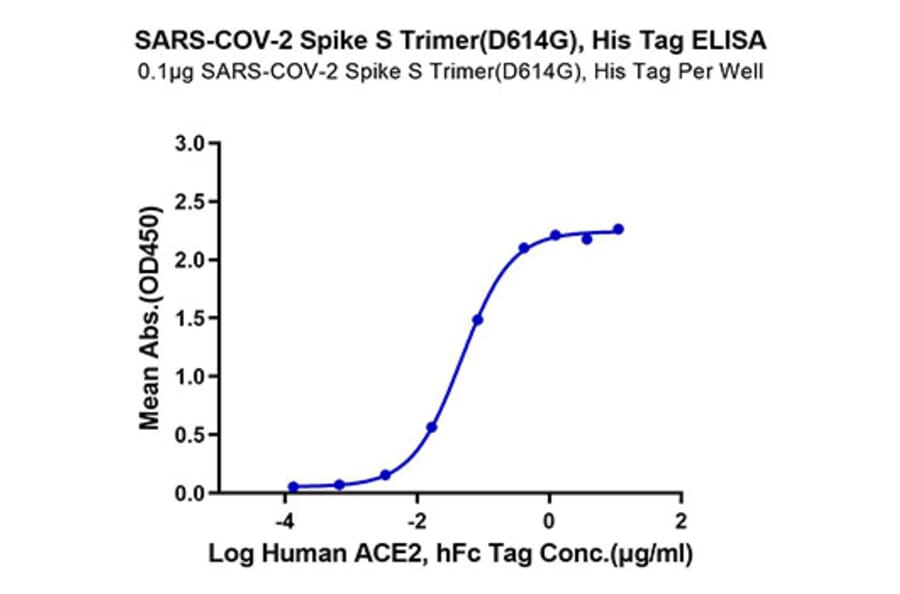 Standard Curve - Recombinant SARS-CoV-2 Spike RBD Protein (C-terminal His and Avi Tag) (A331849) - Antibodies.com