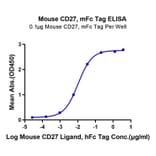 Standard Curve - Recombinant Mouse CD27 Protein (C-terminal Mouse Fc Tag) (A331902) - Antibodies.com