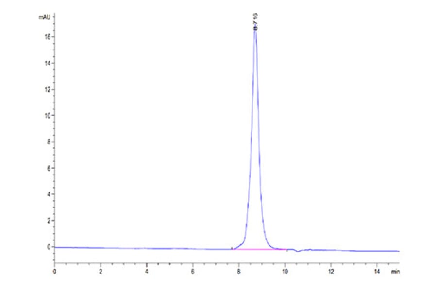 SEC-HPLC - Recombinant Cynomolgus/Rhesus macaque TNFRSF9 Protein (C-terminal His Tag) (A331904) - Antibodies.com