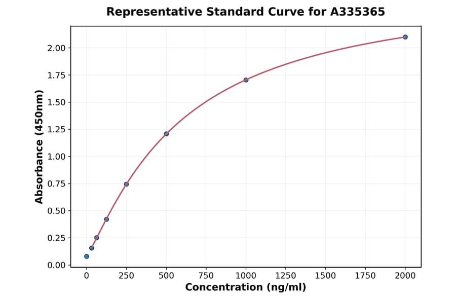 Standard Curve - Rat CAPG ELISA Kit (A335365) - Antibodies.com