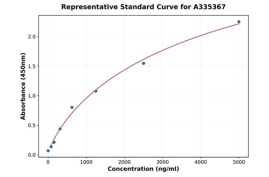 Standard Curve - Rat NOX2 ELISA Kit (A335367) - Antibodies.com
