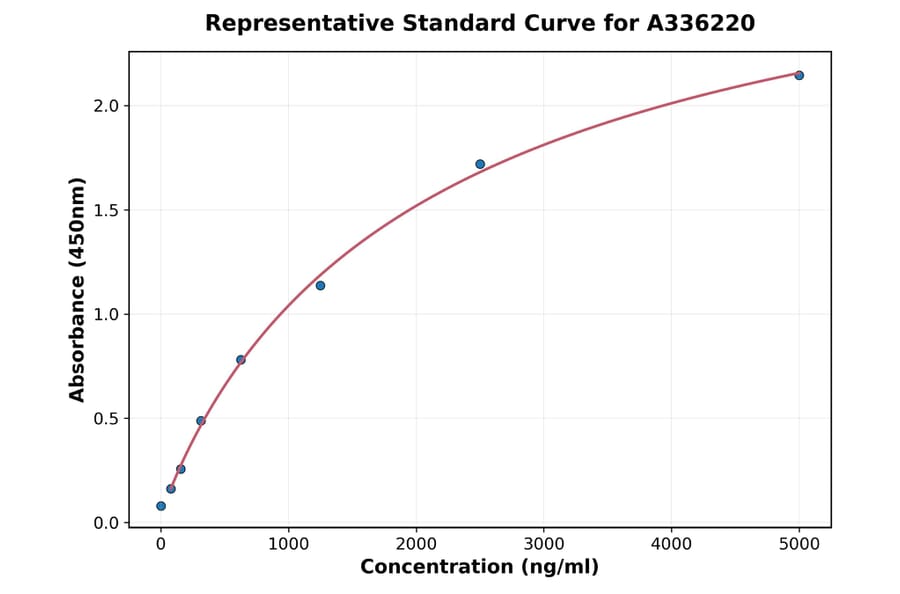 Standard Curve - Human p53 ELISA Kit (A336220) - Antibodies.com
