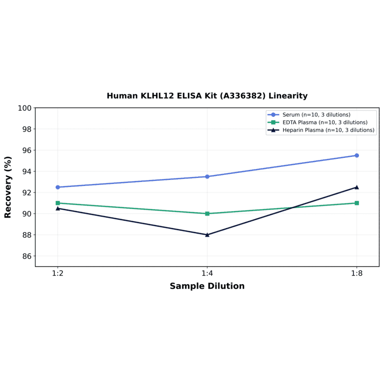 Linearity - Human KLHL12 ELISA Kit (A336382) - Antibodies.com