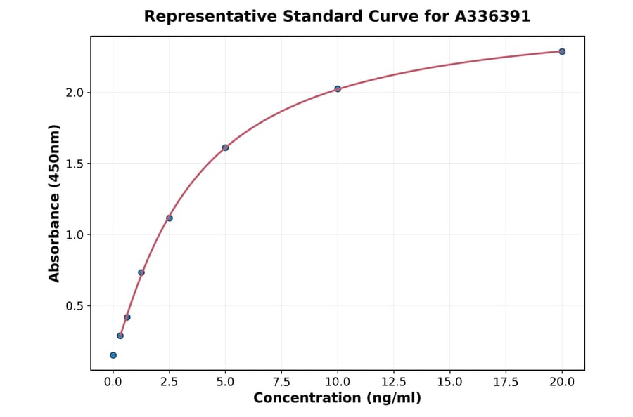 Standard Curve - Human MAT2B ELISA Kit (A336391) - Antibodies.com