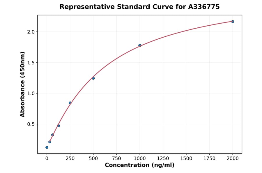 Standard Curve - Rat VEGFA ELISA Kit (A336775) - Antibodies.com