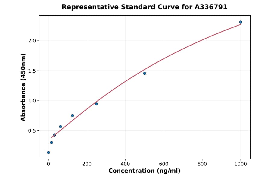 Standard Curve - Rat ENOS ELISA Kit (A336791) - Antibodies.com