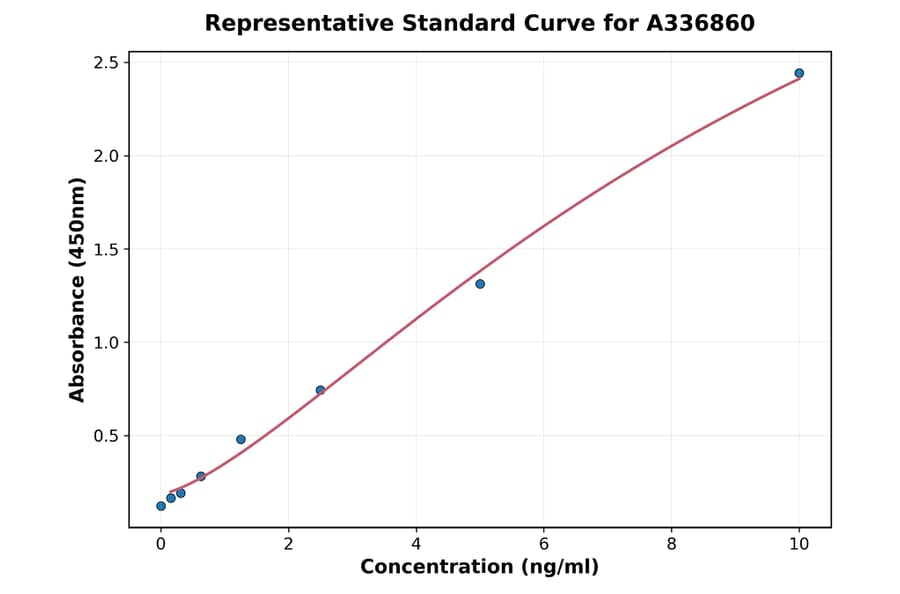 Standard Curve - Rat ENPEP ELISA Kit (A336860) - Antibodies.com