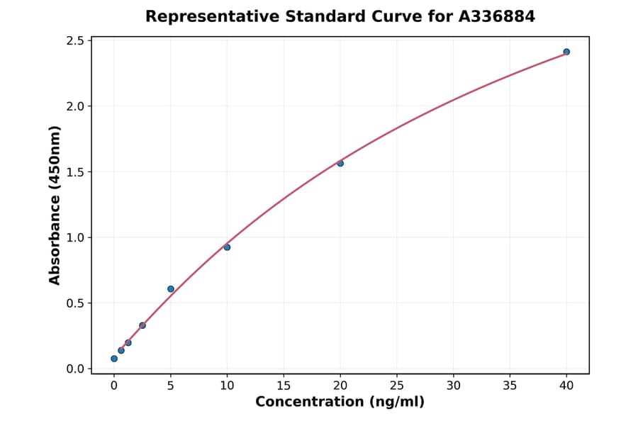 Standard Curve - Rat Calpain 1 ELISA Kit (A336884) - Antibodies.com