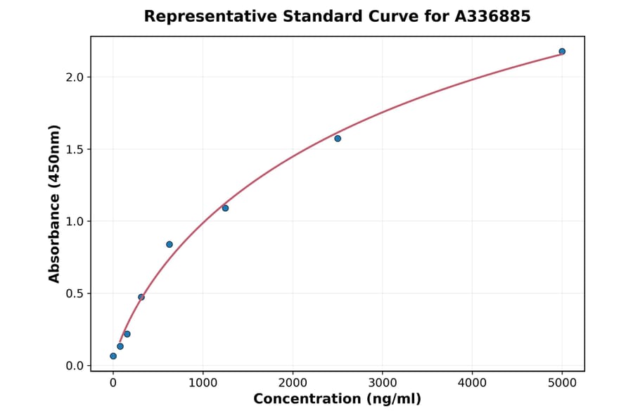 Standard Curve - Rat Klotho ELISA Kit (A336885) - Antibodies.com