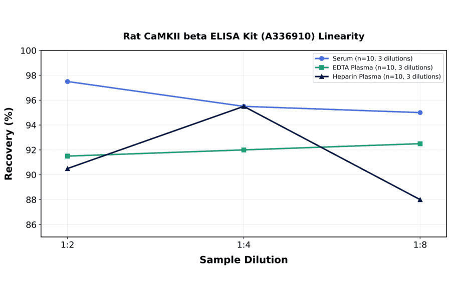 Linearity - Rat CaMKII beta ELISA Kit (A336910) - Antibodies.com