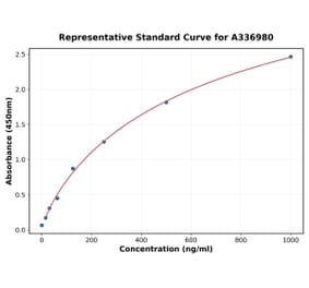 Standard Curve - Rat MMP1 ELISA Kit (A336980) - Antibodies.com