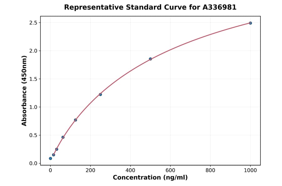 Standard Curve - Rat MMP-10 ELISA Kit (A336981) - Antibodies.com