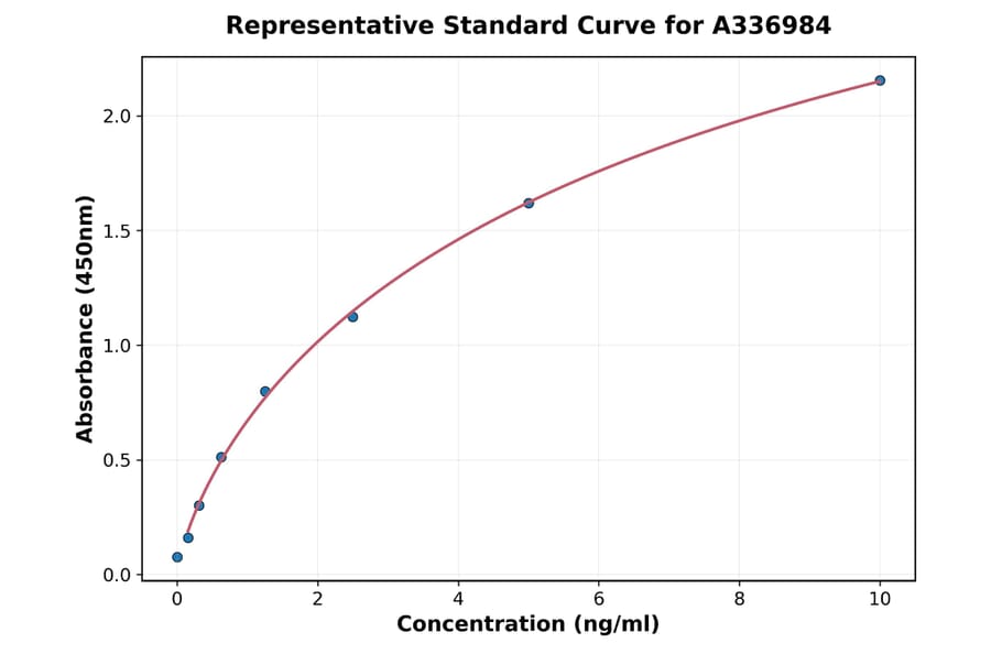Standard Curve - Rat MMP7 ELISA Kit (A336984) - Antibodies.com