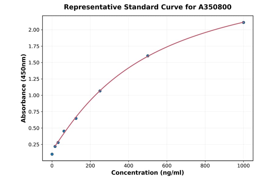Standard Curve - Rabbit NT-proBNP ELISA Kit (A350800) - Antibodies.com
