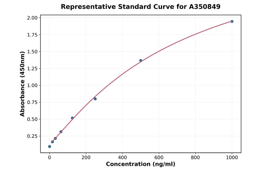 Standard Curve - Rat KCTD11 ELISA Kit (A350849) - Antibodies.com