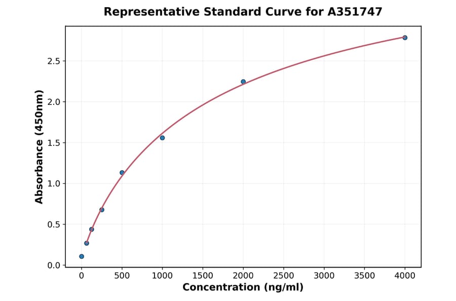 Standard Curve - Rat Factor VIII ELISA Kit (A351747) - Antibodies.com