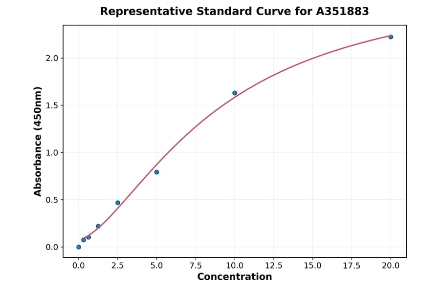 Standard Curve - Rat TIM 1 ELISA Kit (A351883) - Antibodies.com