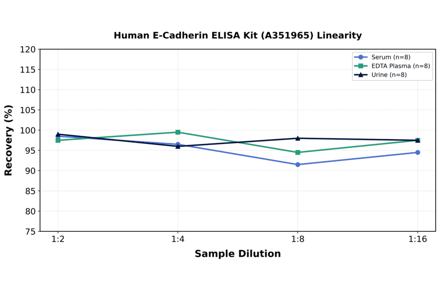 Linearity - Human E-Cadherin ELISA Kit (A351965) - Antibodies.com