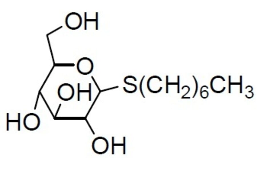 Structure - n-Heptyl-ß-D-Thioglucoside - Thioglycoside Detergent (A57350) - Antibodies.com