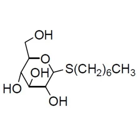 Structure - n-Heptyl-ß-D-Thioglucoside - Thioglycoside Detergent (A57350) - Antibodies.com