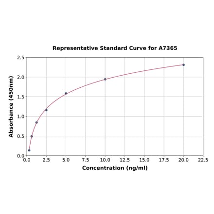 Standard Curve - Human RPA70 ELISA Kit (A7365) - Antibodies.com
