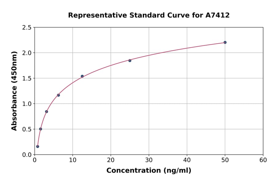 Standard Curve - Rat Smoothelin ELISA Kit (A7412) - Antibodies.com