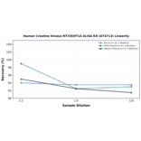 Linearity - Human Creatine Kinase MT/CKMT1A ELISA Kit (A74713) - Antibodies.com