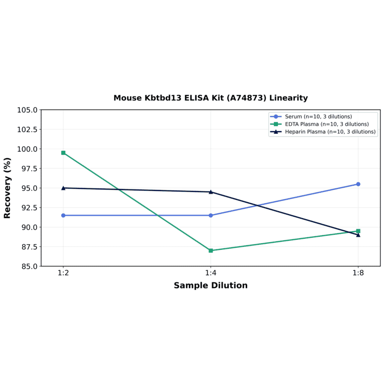 Linearity - Mouse Kbtbd13 ELISA Kit (A74873) - Antibodies.com