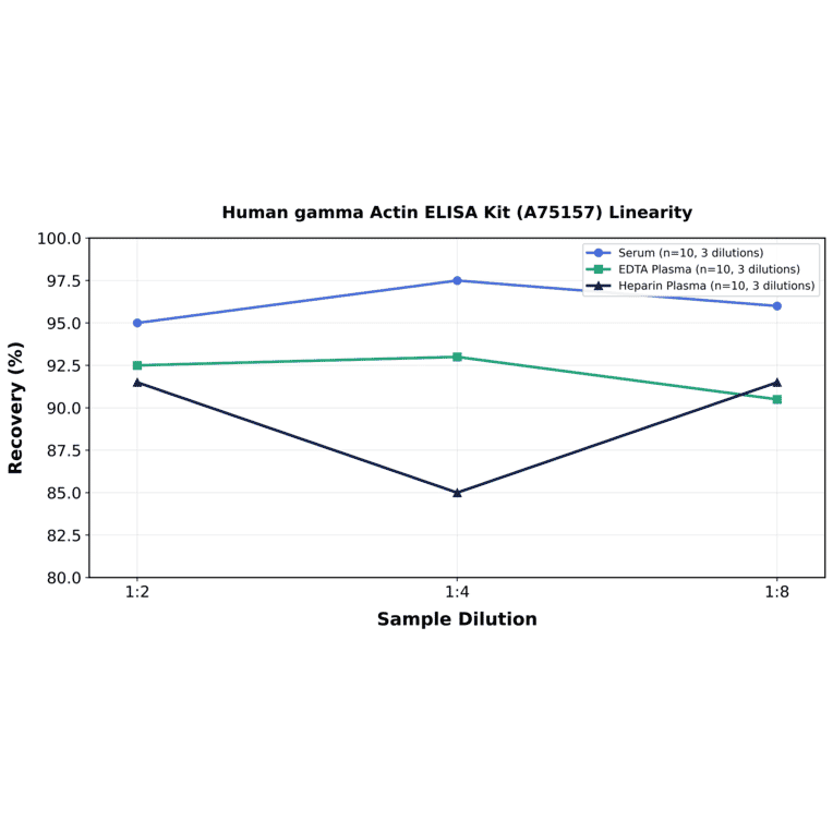 Linearity - Human gamma Actin ELISA Kit (A75157) - Antibodies.com