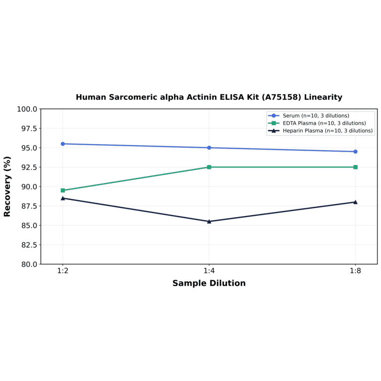 Linearity - Human Sarcomeric alpha Actinin ELISA Kit (A75158) - Antibodies.com