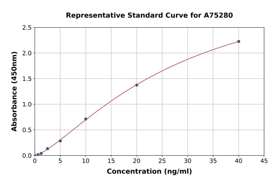 Standard Curve - Human CDKN2A/p14ARF ELISA Kit (A75280) - Antibodies.com