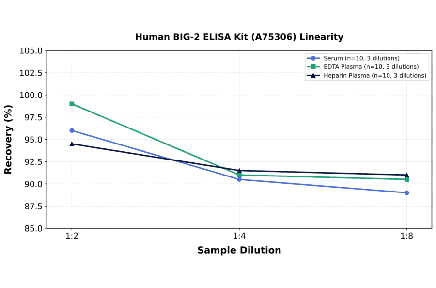 Linearity - Human BIG-2 ELISA Kit (A75306) - Antibodies.com