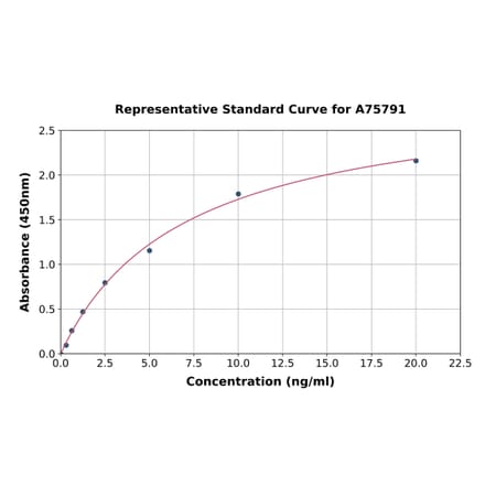 Standard Curve - Human TIP49A ELISA Kit (A75791) - Antibodies.com