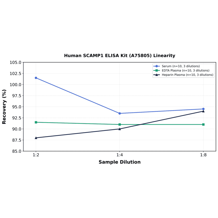 Linearity - Human SCAMP1 ELISA Kit (A75805) - Antibodies.com