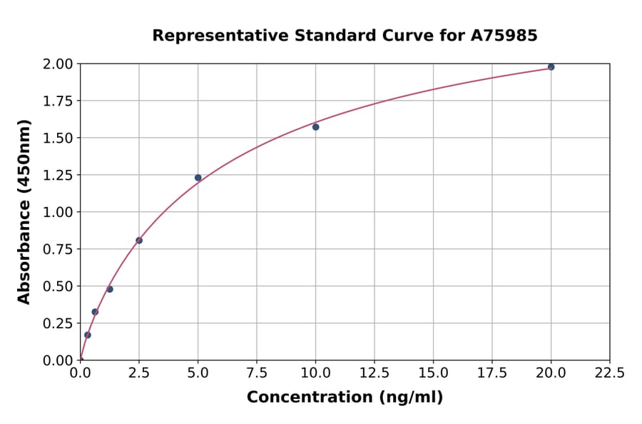 Standard Curve - Bovine Hsp70 ELISA Kit (A75985) - Antibodies.com